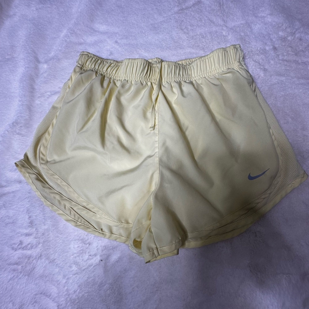 Nike Women's Soft Yellow Athletic Shorts